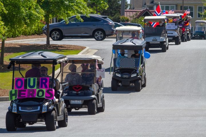 PHOTOS: Senior community residents put on a parade of thanks