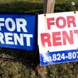 FILE - Signs advertising housing for rent are displayed in Glenview, Ill., on Jan. 29, 2024. (AP Photo/Nam Y. Huh, File)