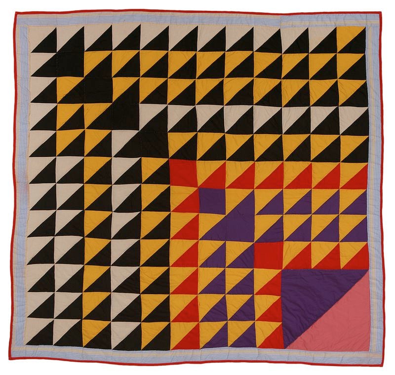 Lucy T. Pettway's "Birds in the Air" (1981) quilt represents a natural phenomenon in abstract form.
(Courtesy of High Museum of Art)