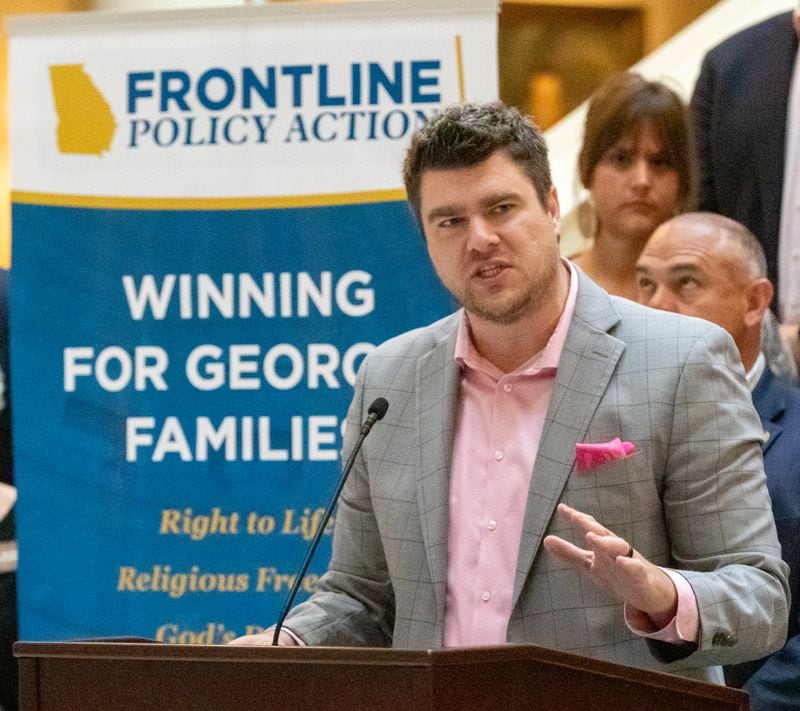 Frontline Policy president Cole Muzio was critical of remarks on abortion made by former President Donald Trump.