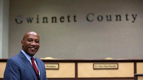 Calvin Watts was confirmed as the new superintendent for Gwinnett County Public Schools by the board of education at July 30, 2021 at the J. Alvin Wilbanks Instructional Support Center in Suwanee, Georgia. (Rebecca Wright for the Atlanta Journal-Constitution)
