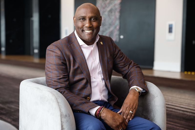 George Nichols, president and CEO at the American College of Financial Services, poses for a photo in Atlanta on Tuesday, Aug. 13, 2024. (Natrice Miller/ AJC)