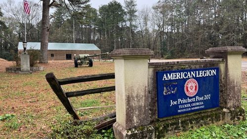 The site of American Legion Post 207 in Tucker. The post burned down in 2019 and is partially rebuilt but the legion is in arrears to its contractor -- and hoping to do even more with the property.