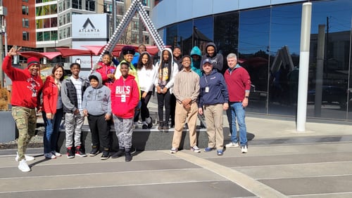 Students from the Four Corners Group learned about entrepreneurship during a visit to Atlanta Tech Village.