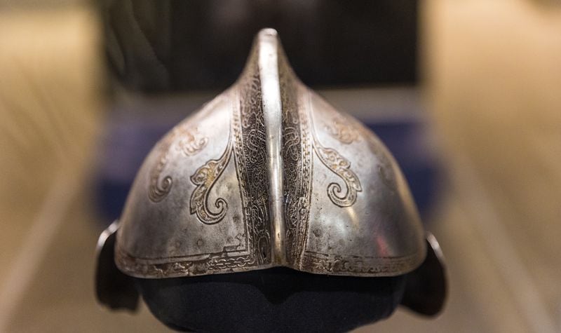 "Knights in Armor" a traveling exhibit of European armor from the 1500s is on display at Fernbank Museum and is now open to the public on Friday, Feb 11, 2022.  (Jenni Girtman for The Atlanta Journal-Constitution)