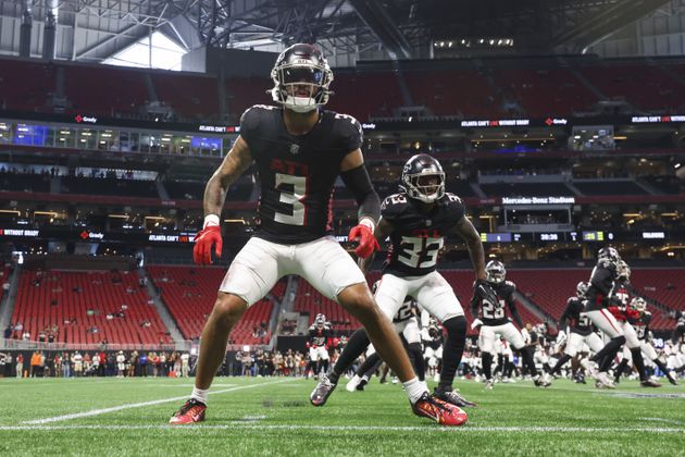 Safety Jessie Bates III (3) is the highest-rated Falcon among ESPN's look at the top 100 players in the NFL. (Jason Getz / AJC)