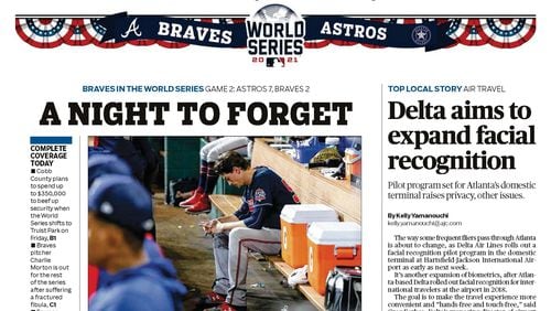 ‘Let’s Split’ – Atlanta Braves World Series section in today’s ePaper