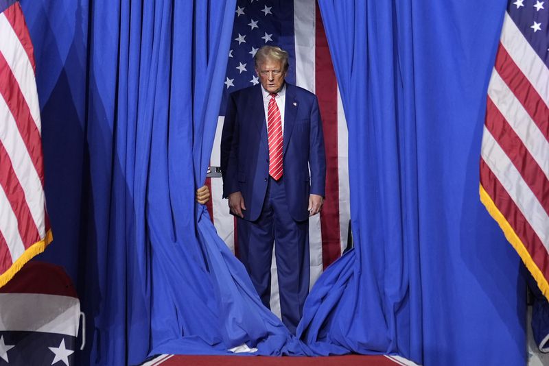 Republican presidential nominee former President Donald Trump arrives at a campaign event, Friday, Aug. 30, 2024, in Johnstown, Pa. (AP Photo/Alex Brandon)