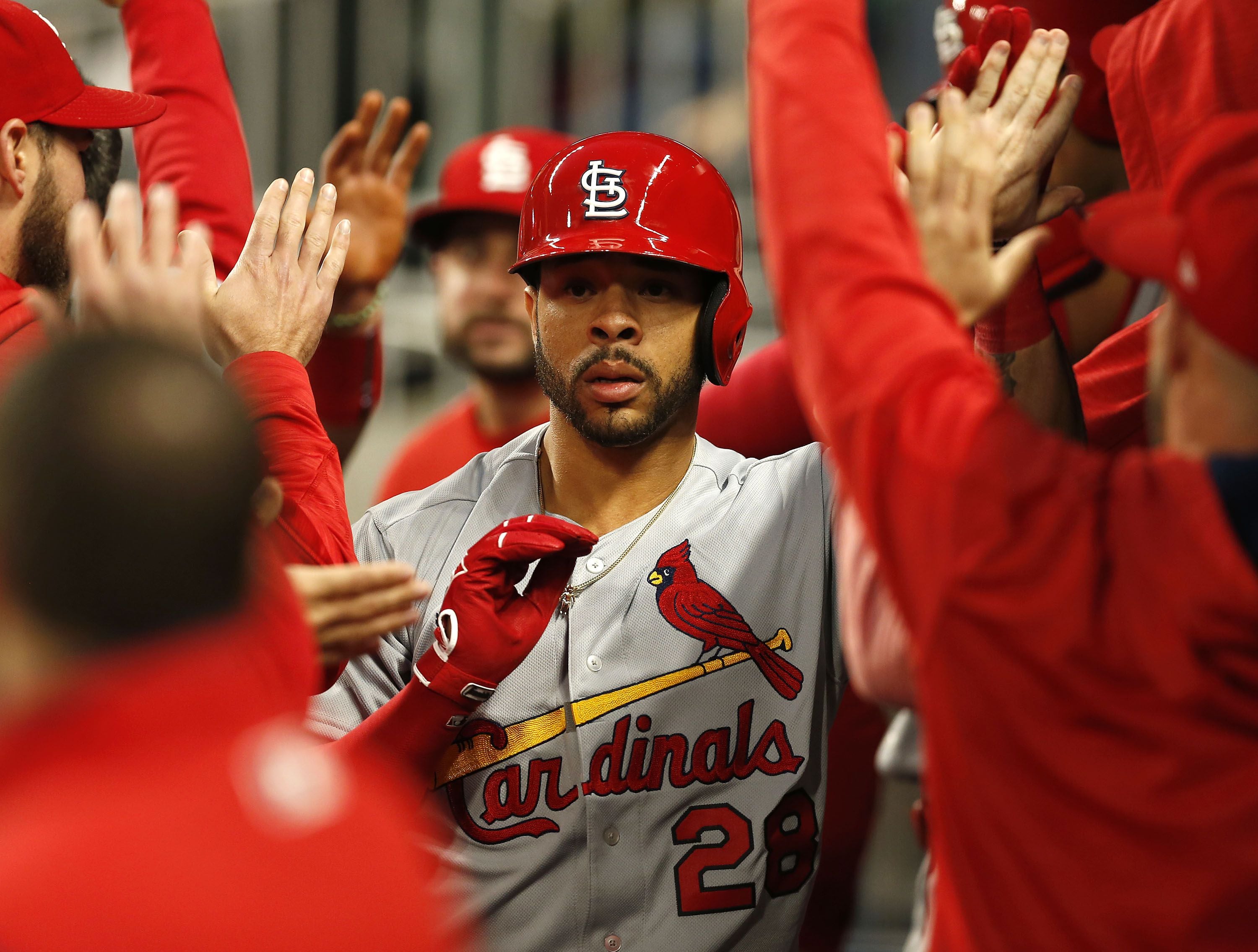 MATT KEMP catches a fly ball during the game – Stock Editorial