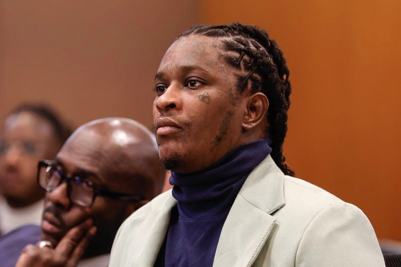 Atlanta rapper Young Thug, whose real name is Jeffery Daniels appears in court for his ongoing gang and racketeering trial at Fulton County Courthouse on  Tuesday, Jan. 2, 2024. (Natrice Miller/ Natrice.miller@ajc.com)