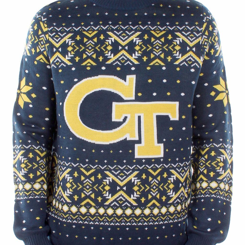 Georgia Tech Yellow Jackets Team Custom Name Ugly Christmas