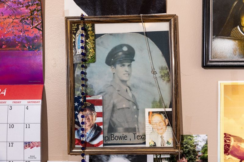 A photograph of World War II veteran Eugene Russo from 1943.  (Arvin Temkar / AJC)
