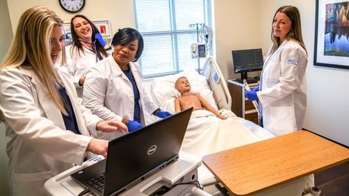 Chattahoochee Tech nursing students get hands-on experience in classroom and clinical settings. Courtesy