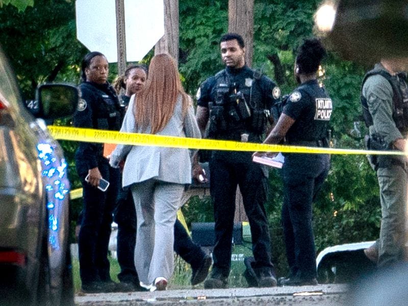 Three Atlanta police officers were shot Saturday afternoon in the Capital View neighborhood.