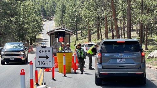 Reservations are required for entry to the Bear Lake corridor at Rocky Mountain National Park from 5 a.m. to 6 p.m. After visitors enter the park, they must show their reservations for Bear Lake at a separate kiosk (shown). Reservations for the rest of the park are required only between 9 a.m. and 2 p.m. (John Meyer/Denver Post/TNS)