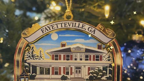 Fayetteville's 2021 holiday ornament depicts the former home of Charles Davenport Redwine and his daughter, Elizabeth Redwine Ramsey. Courtesy City of Fayetteville