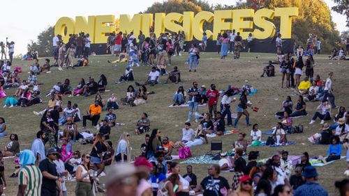 Crowds are seen at ONE Musicfest at Piedmont Park in Atlanta on Sunday, October 29, 2023. The festival announced plans to move to Central Park for 2024. (Arvin Temkar / arvin.temkar@ajc.com)