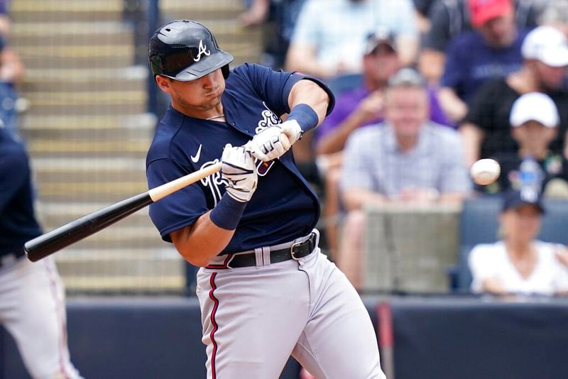 Austin Riley should be in the conversation for NL MVP after his 2021 season. (AP Photo/Lynne Sladky)