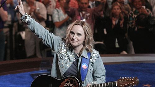 Singer Melissa Etheridge performs at the Democratic National Convention in Denver.