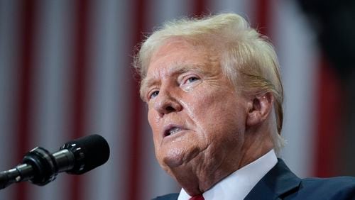 Republican presidential candidate former President Donald Trump speaks at a campaign rally, Saturday, July 27, 2024, in St. Cloud, Minn. (AP Photo/Alex Brandon)