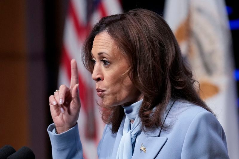 Democratic presidential nominee Vice President Kamala Harris speaks at the Congressional Hispanic Caucus Institute (CHCI) leadership conference, Wednesday, Sept. 18, 2024, in Washington. (AP Photo/Jacquelyn Martin)