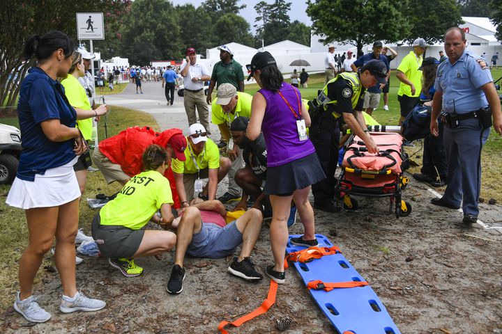 Photos: Lightning strikes during third round of Tour Championship