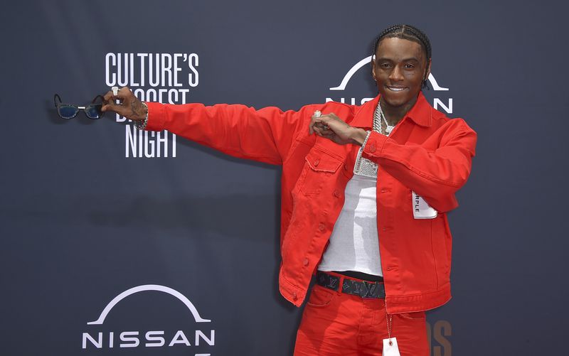 Soulja Boy arrives at the BET Awards on Sunday, June 25, 2023, at the Microsoft Theater in Los Angeles. (Photo by Jordan Strauss/Invision/AP)