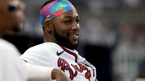 Henry County Schools will honor Atlanta Braves centerfielder Michael Harris on Tuesday. Harris is a graduate of the south metro Atlanta community's elementary, middle and high schools. (Jason Getz / Jason.Getz@ajc.com)