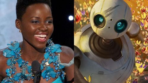 Lupita Nyong'o plays a robot that ends up on a deserted island and learns to live in the wild in the animated film "The Wild Robot," out in theaters Sept. 27, 2024. (DreamWorks)