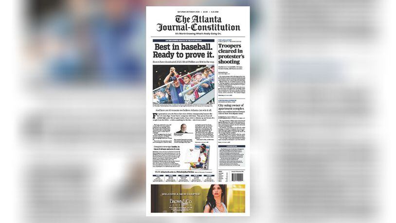 A special Braves All-Star keepsake section was published Sunday in