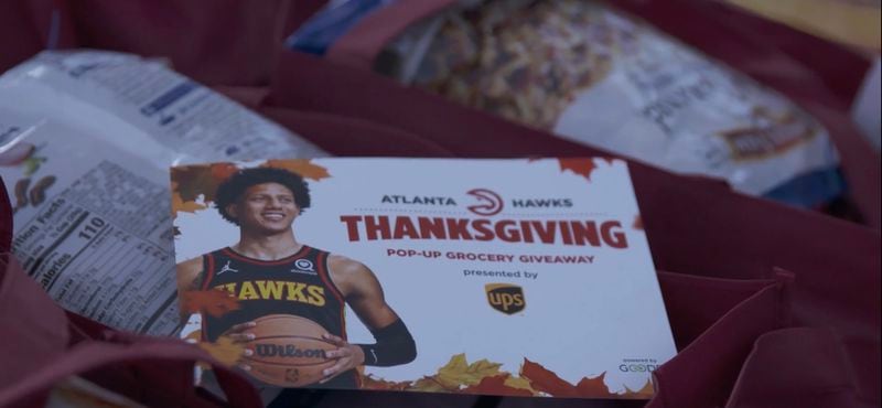 Hawks UPS Goodr team up to provide Thanksgiving essentials for