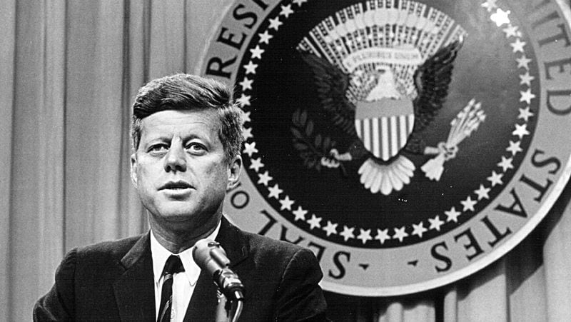 President John F. Kennedy speaks at a press conference August 1, 1963. (Photo by National Archive/Newsmakers)