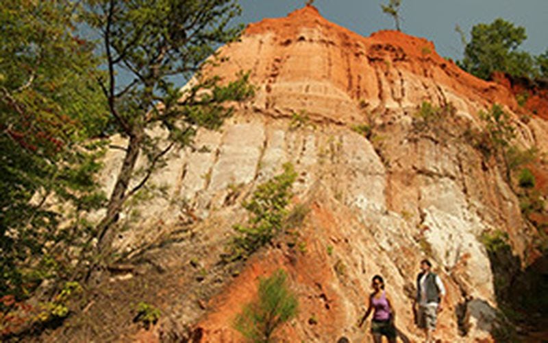 Towering walls can be found throughout Providence Canyon.