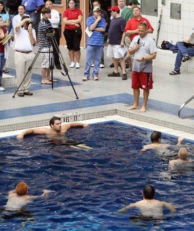 UGA football team hits the pool