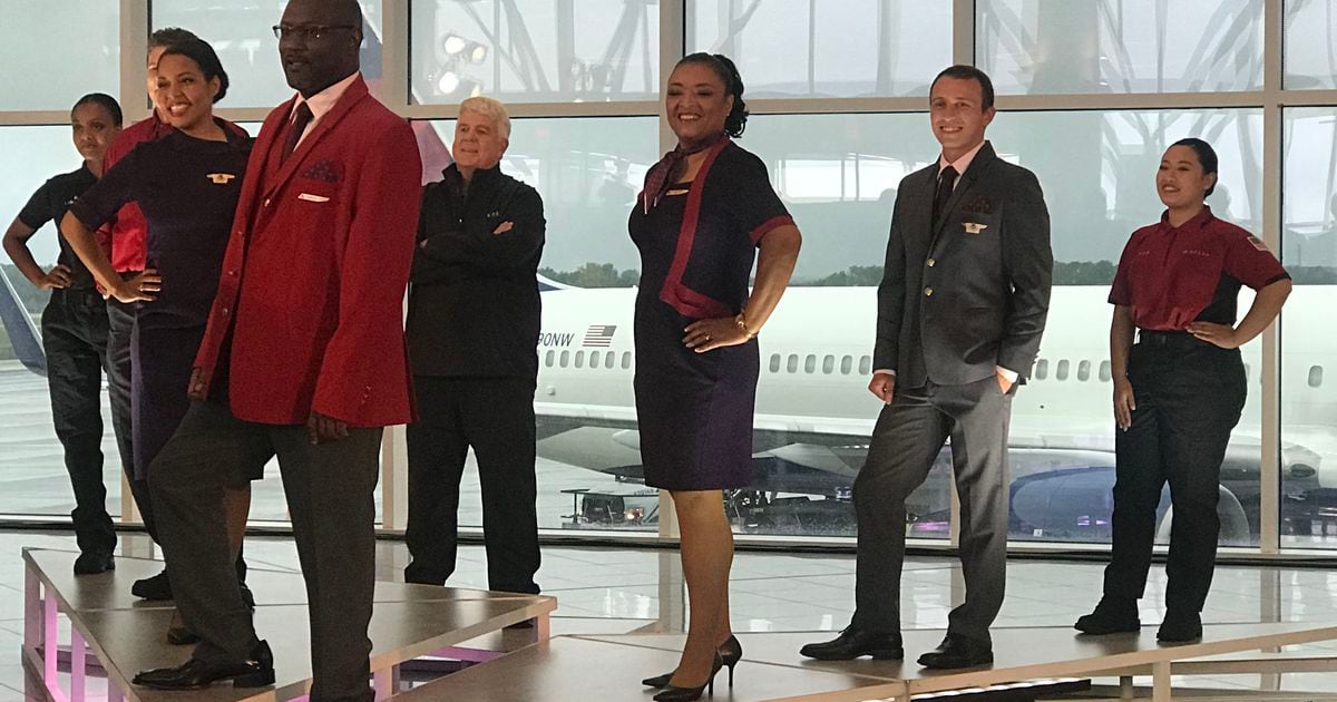 Delta employees begin wearing new uniforms in 'Passport Plum'