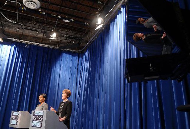 Atlanta mayoral candidates Keisha Lance Bottoms (left) and Mary Norwood. An AJC analysis found Norwood has spent campaign money on consultants who have worked for prominent Republican campaigns, while Bottoms has used a company that received nearly $600,000 from a contractor who has pleaded guilty in the City Hall bribery probe. HYOSUB SHIN / HSHIN@AJC.COM