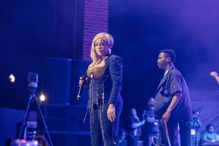 Tionne "T-Boz" Watkins performs at the Stockbridge Amphitheater on Saturday, June 8, 2024. Credit: Kymani Culmer for the Atlanta Journal-Constitution