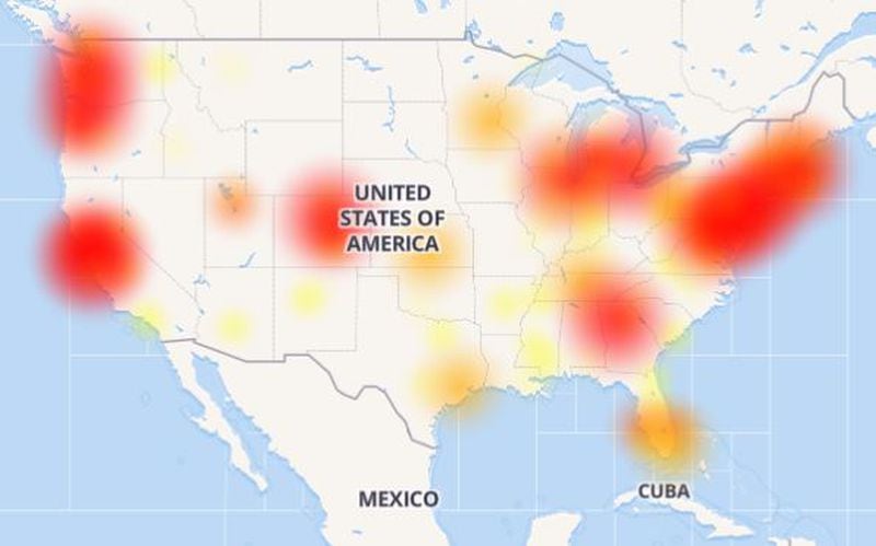 Comcast Wifi Outage Map Xfinity Comcast Out Across The Country