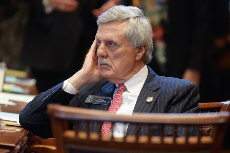 State Sen. Billy Hickman, R-Statesboro, who backed an earlier sports betting bill that failed in this year's legislative session said he thinks  "the chances are great" for the newest attempt to pass a measure. (Natrice Miller/ Natrice.miller@ajc.com)