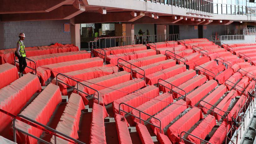 Days away from opening, here's what Mercedes-Benz Stadium looks