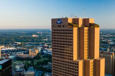 Georgia-Pacific Center in downtown Atlanta is slated to be converted into a mixed-use tower by 2027. (Courtesy of Chil & Co. for Georgia-Pacific)