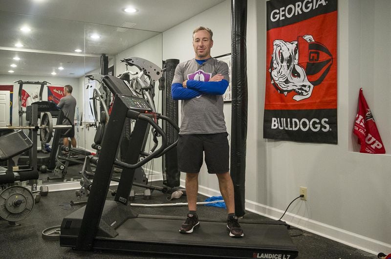 Andy Lipman’s doctor, Dr. William “Randy” Hunt, said Andy “works incredibly hard at maintaining his health.” Andy has a workout room at his home in Sandy Springs, and he exercises every day. ALYSSA POINTER / ALYSSA.POINTER@AJC.COM