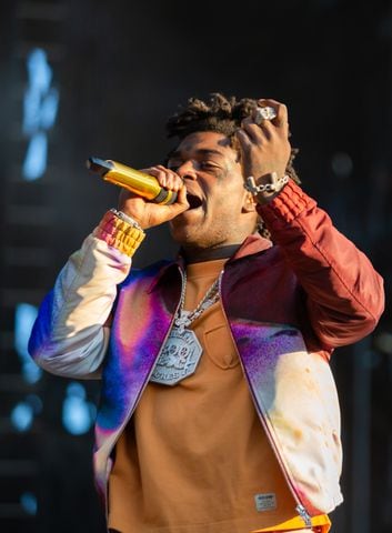 Kodak Black came through with no shortage of drip and trap music at ONE Musicfest in Atlanta on Saturday, Oct. 28, 2023. (Ryan Fleisher for The Atlanta Journal-Constitution)