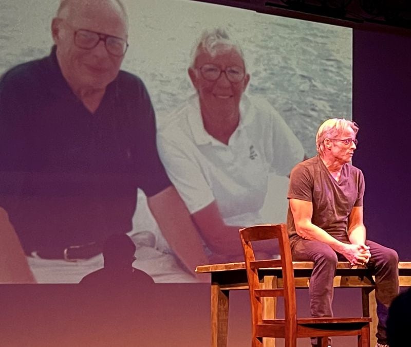The show includes the story of when he came out to his parents at age 23. Photo: Courtesy of Out Front Theatre