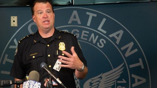 Deputy Chief Michael O'Connor talks about street racing in Atlanta at a news conference at the Atlanta Police Department Monday, September 14, 2020.  STEVE SCHAEFER / SPECIAL TO THE AJC 