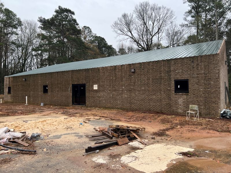 The site of American Legion Post 207 in Tucker. The post burned down in 2019 and is partially rebuilt but the legion is in arrears to its contractor -- and hoping to do even more with the property.