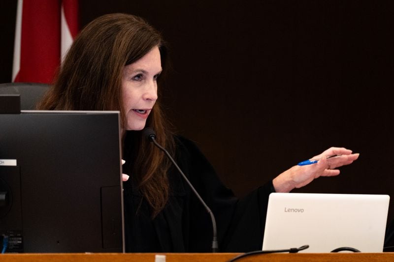 Fulton County Superior Court Judge Paige Reese Whitaker speaks during her first hearing as judge of the ongoing “Young Slime Life” gang trial at the Fulton County Courthouse in Atlanta on Friday, July 19, 2024. (Seeger Gray / AJC)