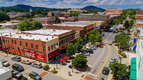 Main Street in Hendersonville, North Carolina, is a pedestrian-friendly thoroughfare lined with shops, restaurants and more. 
(Courtesy of Sam Dean)