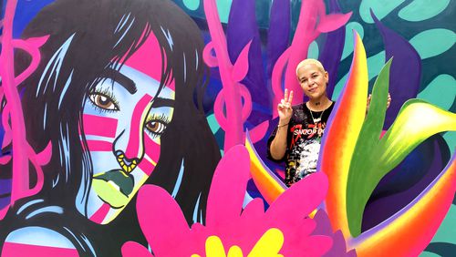 Atlanta-based, Puerto Rican muralist ArrrtAddict, Lisette Correa.