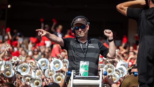 Brett Bawcum has been associated with UGA's Redcoat Marching Band since enrolling at the university in 1992. He was named 'acting director' last August. (Photo by Cathy Marszalik/marszalikphotography@gmail.com)